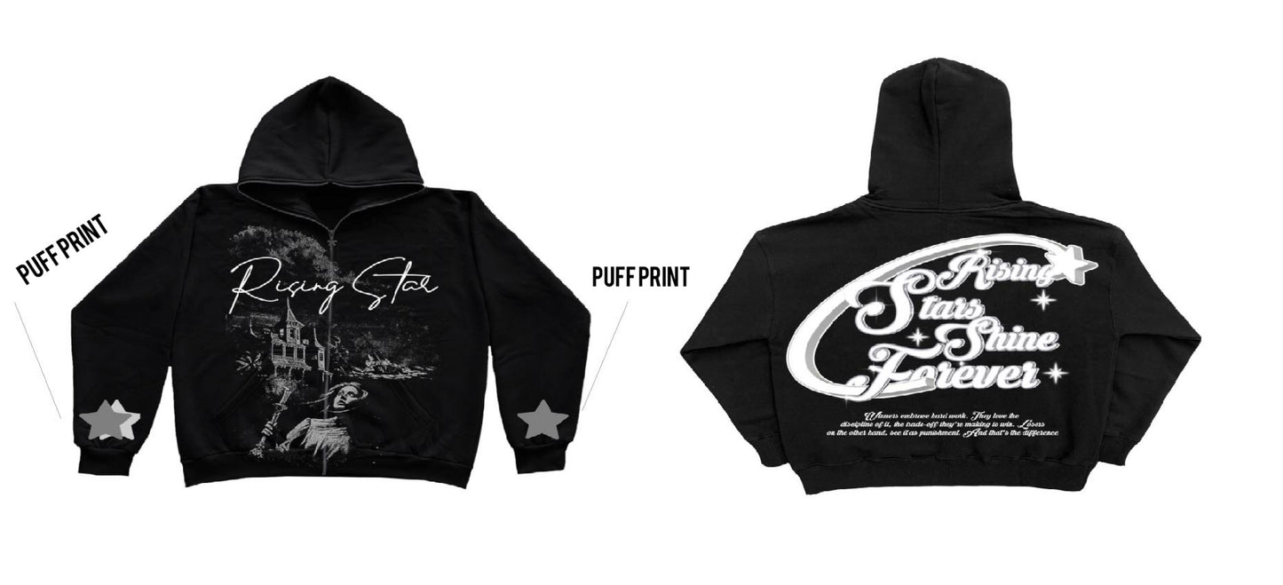 Rising Star Black Zip-Up "The Black Star"