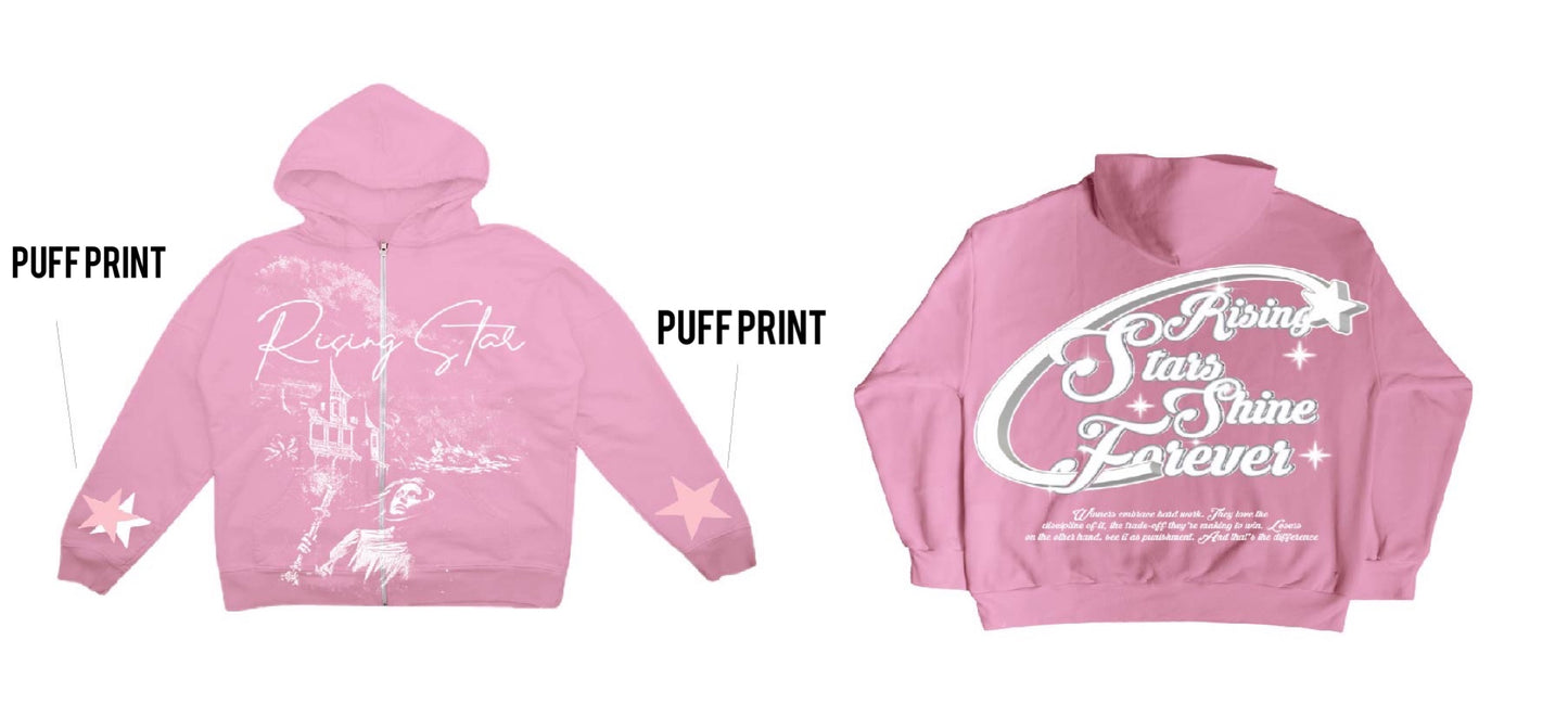 Rising Star Pink Zip-Up "Pink Star Diamond"